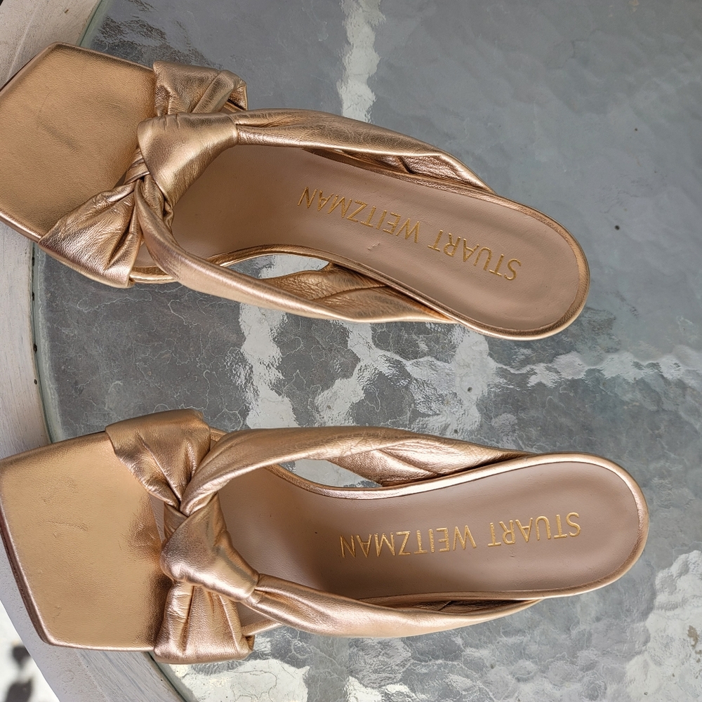 Stuart Weitzman Metallic Bronze Heels - Picture 11 of 12